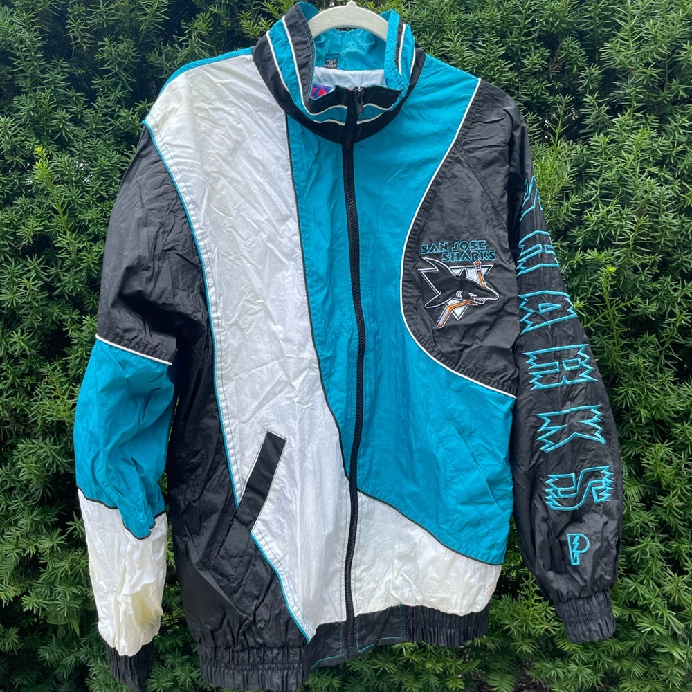 Vintage Pro Player San Jose Sharks Windbreaker Jacket